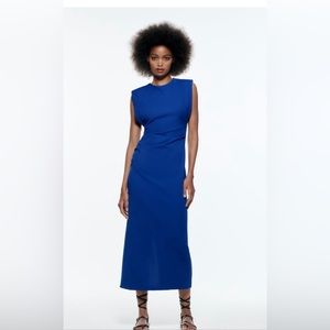 ZARA Draped Midi Dress
